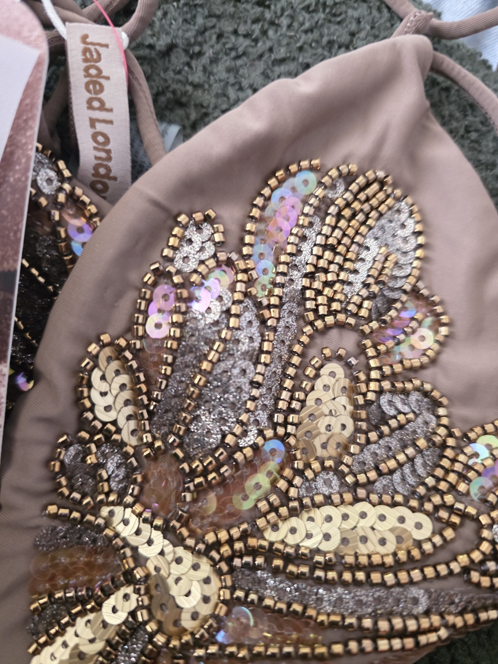 Alula Embellished Butterfly Bikini Top - Picture 3 of 5